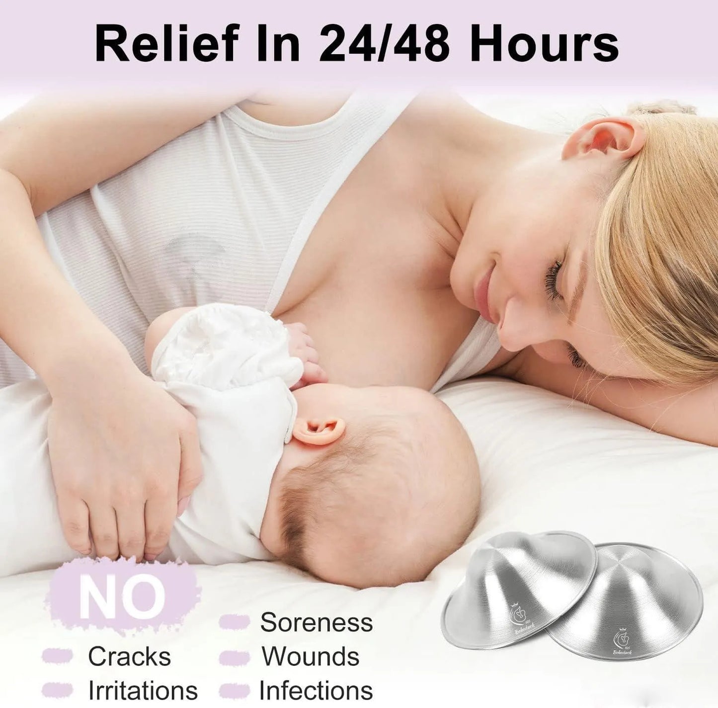 Nature's Nest Silver Nursing cups