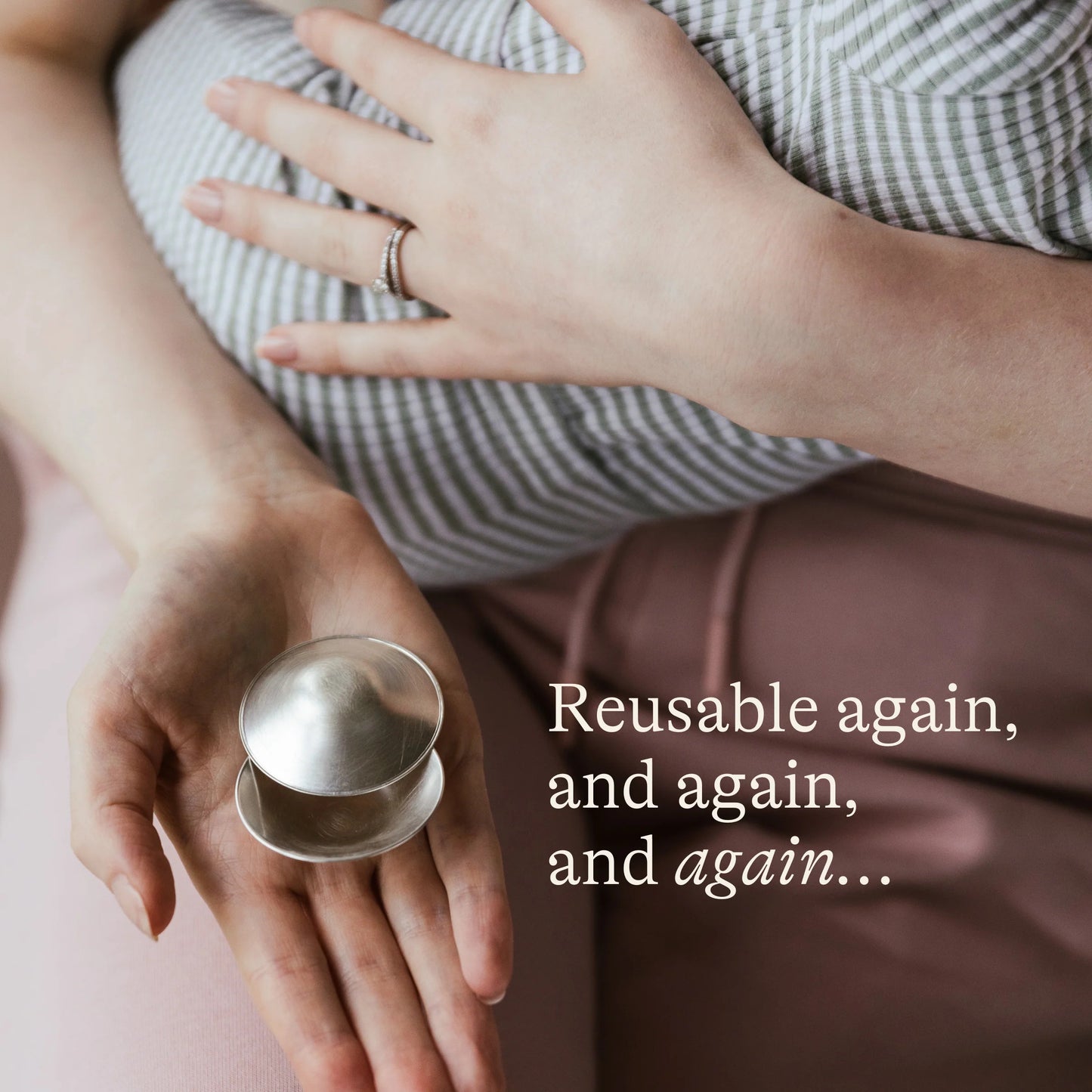 Nature's Nest Silver Nursing cups
