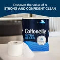 Cottonelle Ultra Clean Toilet Paper, Strong Toilet Tissue, 12 Mega Rolls
