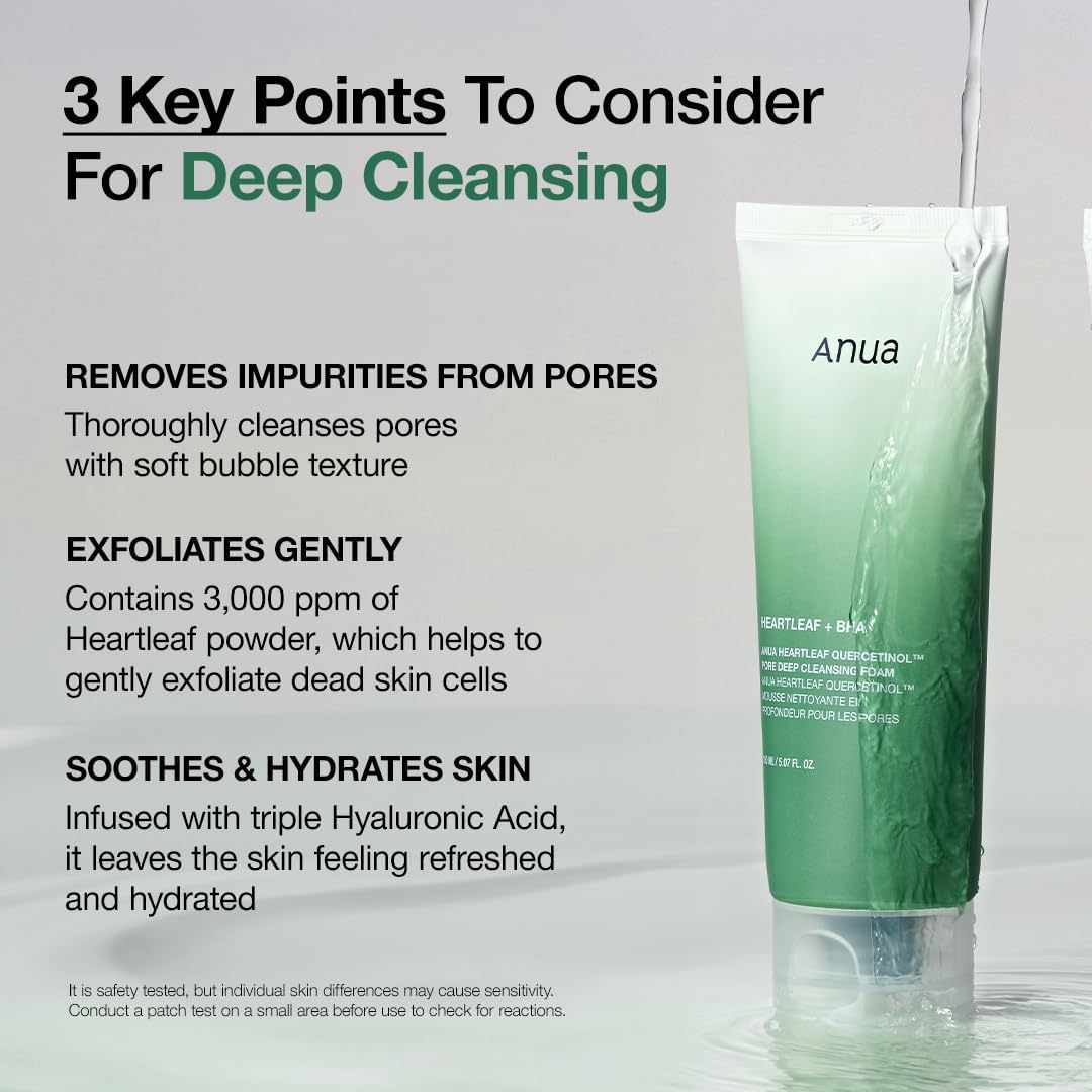 Anua  Anua Heartleaf Quercetinol Pore Deep Cleansing Foam