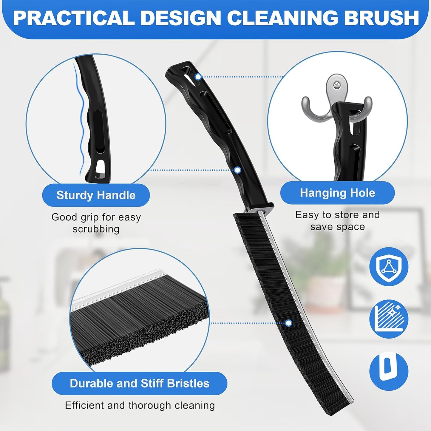 Crevice Cleaning Brush Set – 3 Pcs
