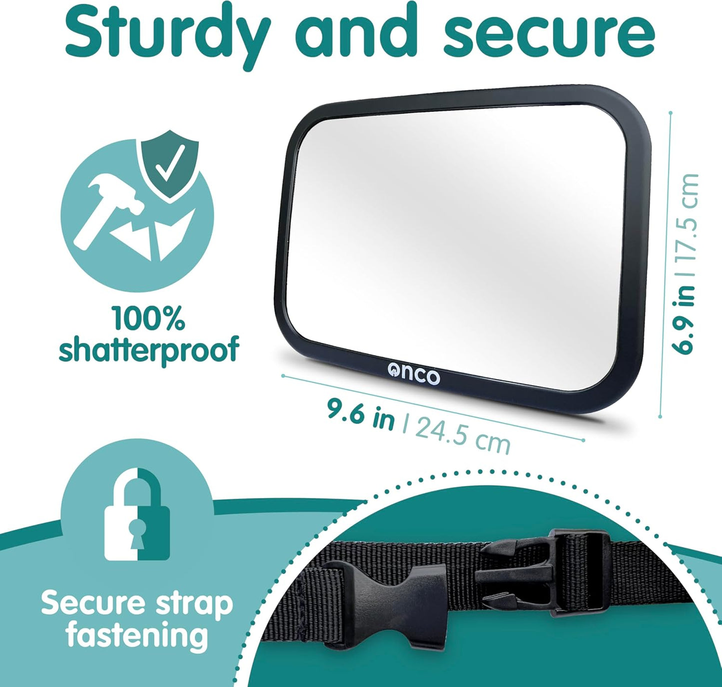 Baby Car Mirror for Back Seat – 2025 Safest Triangle Hook Clip