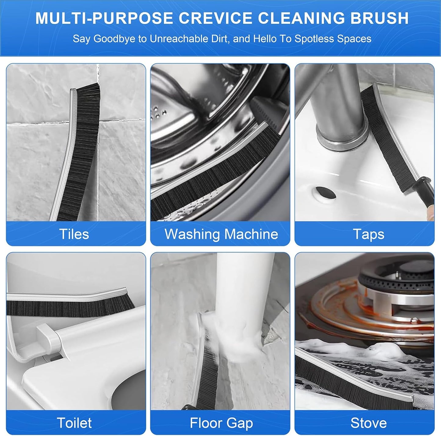 Crevice Cleaning Brush Set – 3 Pcs