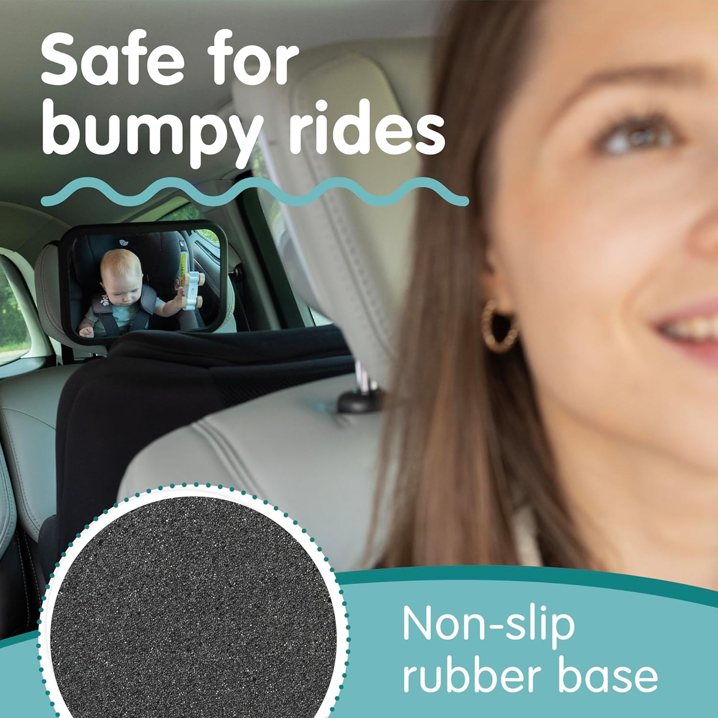 Baby Car Mirror for Back Seat – 2025 Safest Triangle Hook Clip