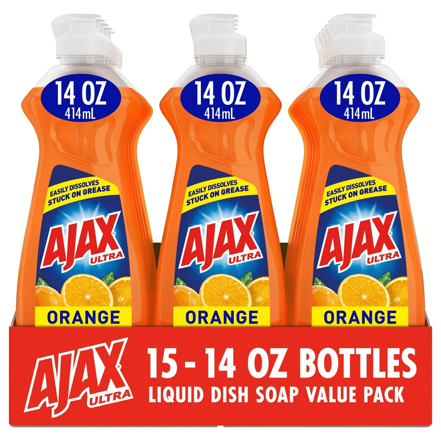 Ajax Liquid Dish Soap, Orange Scent, 14 Fluid Ounce