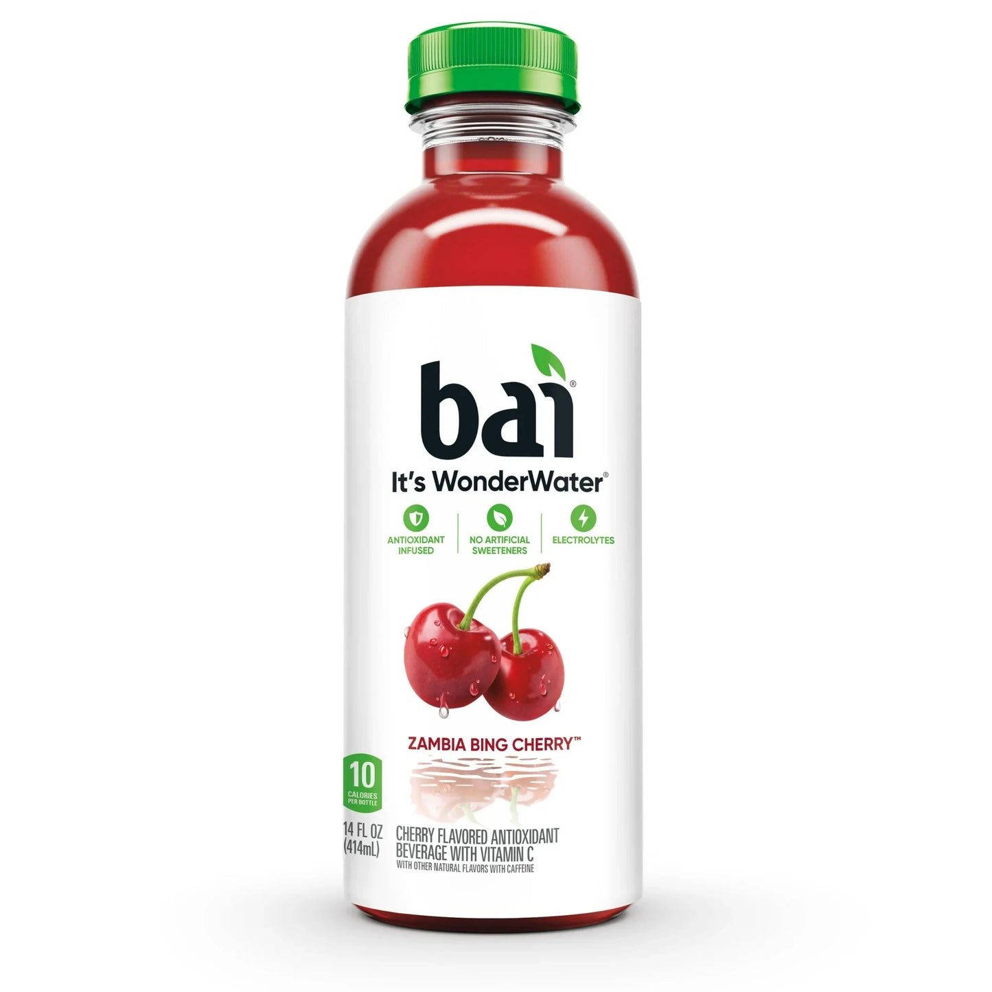 Bai Zambia Bing Cherry Antioxidant Infused Water Beverage, 14 fl oz, 6 Pack Bottles
