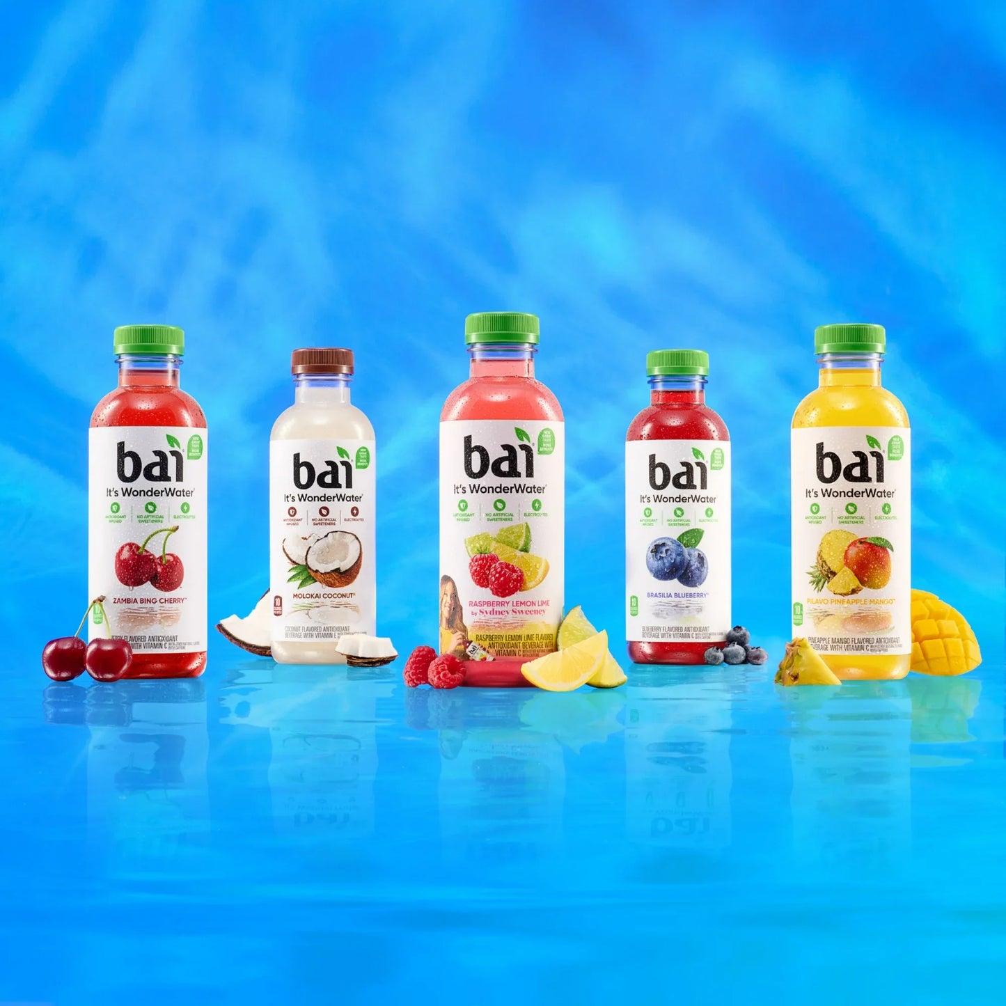 Bai Zambia Bing Cherry Antioxidant Infused Water Beverage, 14 fl oz, 6 Pack Bottles