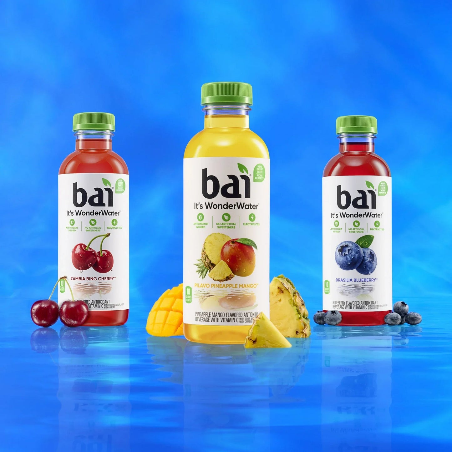 Bai Zambia Bing Cherry Antioxidant Infused Water Beverage, 14 fl oz, 6 Pack Bottles